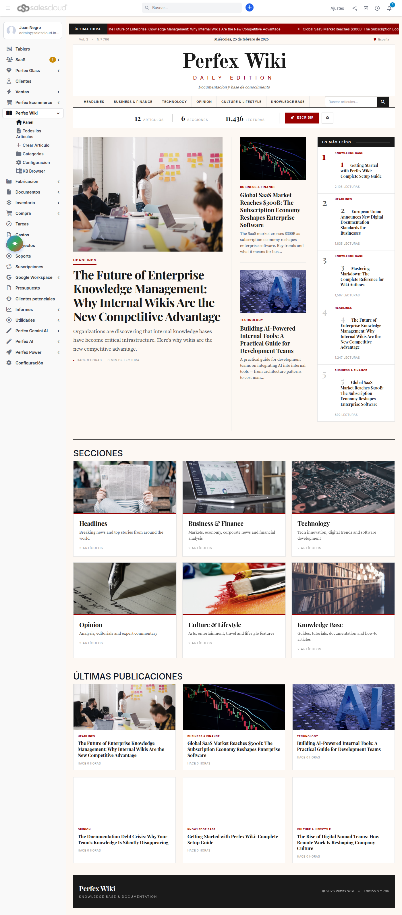 Perfex Wiki - Professional Knowledge Base & Documentation Module